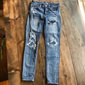 American Eagle Distressed Jegging Skinny Jeans 4